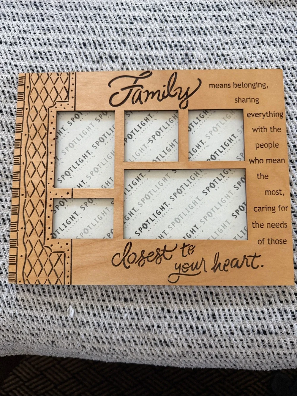 Family Collage Wood Picture Frame - Natural Brown - Unbranded